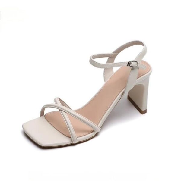 Petite Cross Strap Square Toe Sandal Shoes FS39 - Image 5