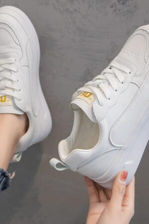 Petite Feet Thicksole White Sneakers TS182