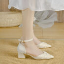 Petite Pointy Ankle Strap Sandals For Women FS51
