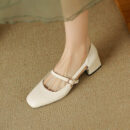 Small Feet Block Heel Square Toe Shoes FS76