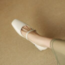 Small Feet Block Heel Square Toe Shoes FS76