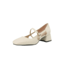 Small Feet Block Heel Square Toe Shoes FS76