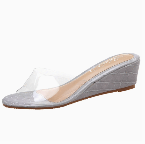 Small Feet Clear Strap Mid Wedge Sandals FS32 - Image 3