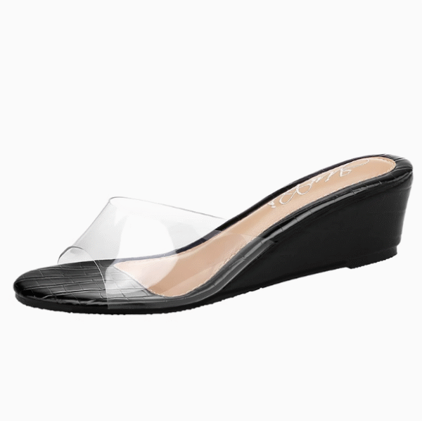 Small Feet Clear Strap Mid Wedge Sandals FS32 - Image 4