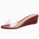 Small Feet Clear Strap Mid Wedge Sandals FS32