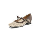 Small Feet Cross Strap Mesh Upper Low Heels FS69