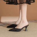Small Feet Slip On Mid Heel Sandal Shoes FS37