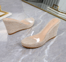 Small Size Clear Open Toe Wedge Shoes FS34