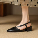 Small Size Slingback Block Heel Shoes FS72
