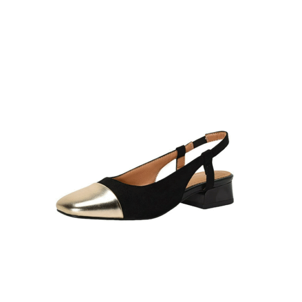 Women's Block Heel Square Toe Shoes FS73 - Image 5