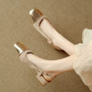 Women's Block Heel Square Toe Shoes FS73