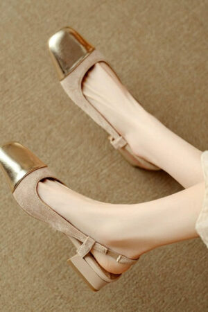 Women's Block Heel Square Toe Shoes FS73