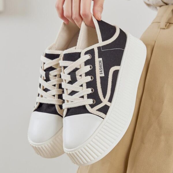 Women's Canvas Thicksole Casual Shoes TS183 - Image 3