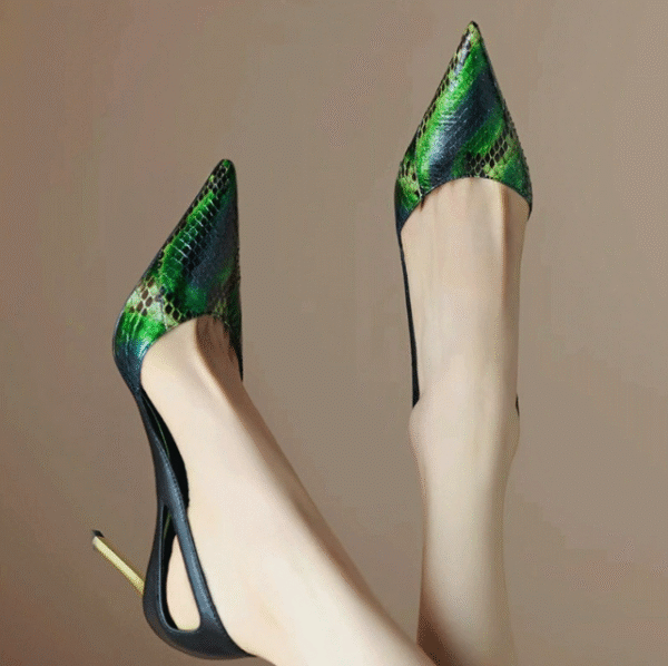 Women's Petite Printed Back Empty Pump Shoes FS79 - Image 3
