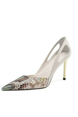 Women's Petite Printed Back Empty Pump Shoes FS79