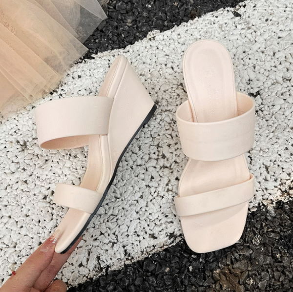Women's Petite Size Two Straps Wedge Shoes FS90 - Image 2