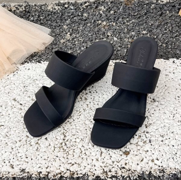 Women's Petite Size Two Straps Wedge Shoes FS90 - Image 3