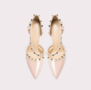Women's Petite Stud Strap Pointy Patent Heels FS81