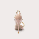 Women's Petite Stud Strap Pointy Patent Heels FS81