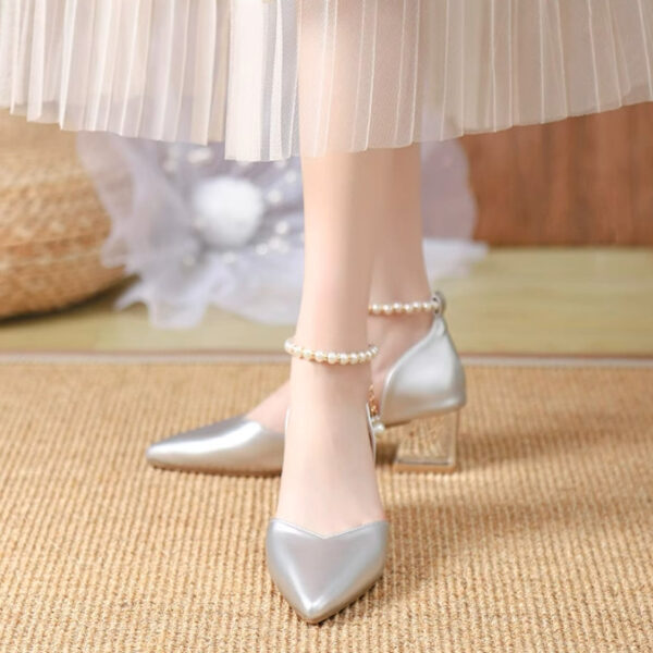 Women's Small Feet Pearl Ankle Strap Sandal Shoes FS50 - Image 2