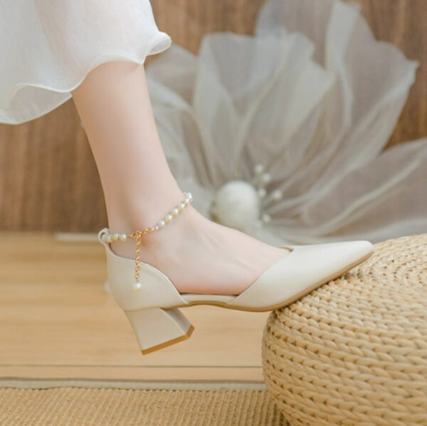 Women's Small Feet Pearl Ankle Strap Sandal Shoes FS50 - Image 4