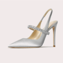 Women's Small Feet Slingback Satin Heels FS77