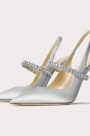 Women's Small Feet Slingback Satin Heels FS77