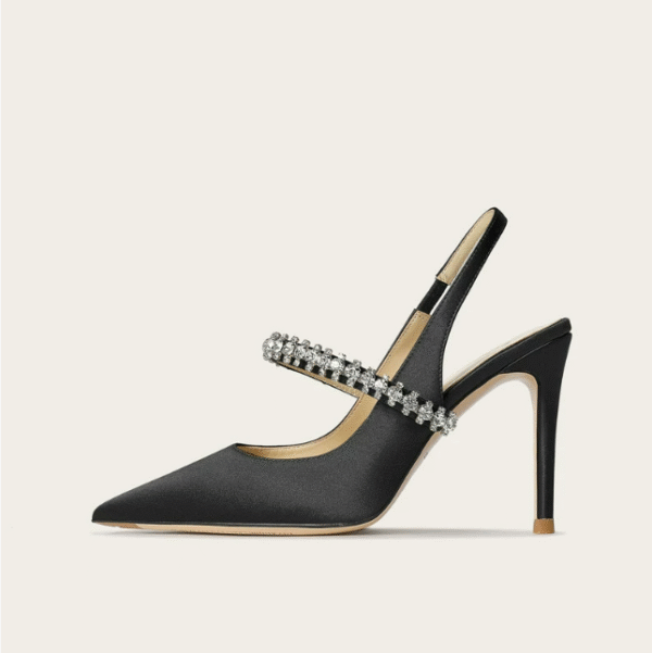 Women's Small Feet Slingback Satin Heels FS77 - Image 4