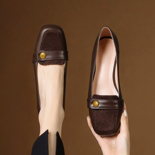 Women's Small Size Block Heel Shoes FS74 - Image 5