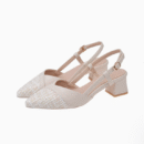 Women's Small Size Closed Block Heel Sandal Shoes FS52