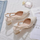 Women's Small Size Closed Block Heel Sandal Shoes FS52