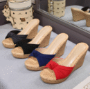 Women's Small Size Open Toe Wedge Heel Shoes FS88